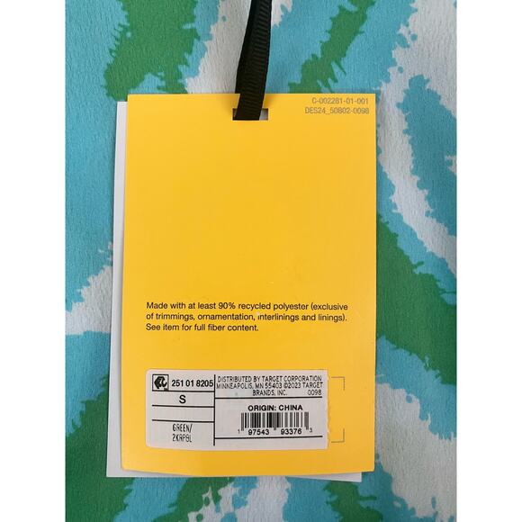 New Diane Von Furstenberg for Target Long Satin Disco Zebra Green Robe Small - Picture 6 of 9